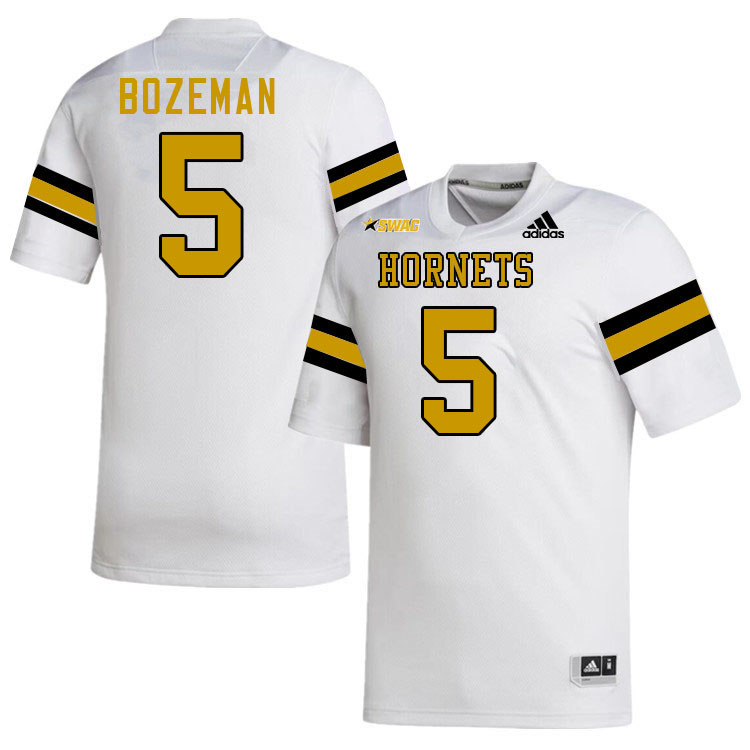 Alabama State Hornets #5 Tacaris Bozeman College Football Jerseys Stitched-White
